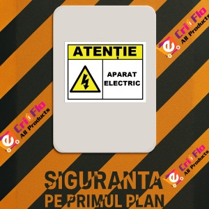 Indicator Atentie aparat electric, Sticker autocolant - Img 3