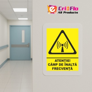 Indicator Atentie camp de inalta frecventa, Sticker autocolant - Img 5