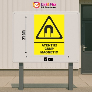 Indicator Atentie camp magnetic, Sticker autocolant - Img 2