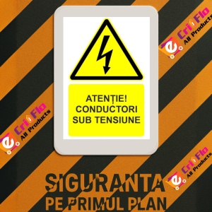 Indicator Atentie conductori sub tensiune indicator de avertizare, Sticker autocolant - Img 3