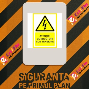 Indicator Atentie conductori sub tensiune, Sticker autocolant - Img 3