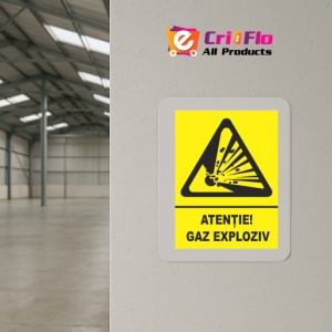 Indicator Atentie gaz exploziv, Sticker autocolant - Img 4