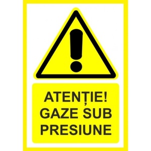Indicator Atentie gaze sub presiune, Sticker autocolant - Img 1