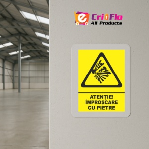 Indicator Atentie improscare cu pietre, Sticker autocolant - Img 4