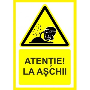 Indicator Atentie la aschii, Sticker autocolant