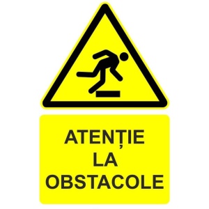 Indicator Atentie la obstacole indicator de avertizare, Sticker autocolant