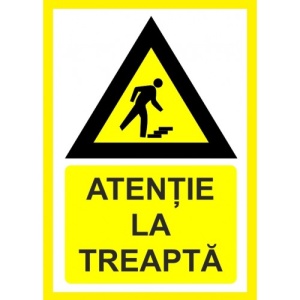 Indicator Atentie la treapta, Sticker autocolant