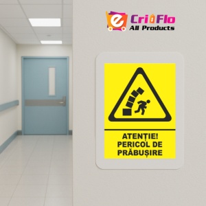 Indicator Atentie pericol de prabusire, Sticker autocolant - Img 5