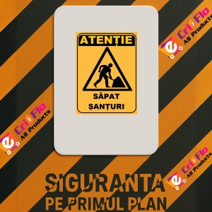 Indicator Atentie sapat santuri, Sticker autocolant - Img 3