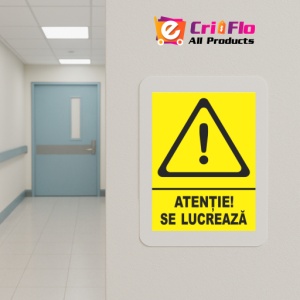 Indicator Atentie se lucreaza, Sticker autocolant - Img 5