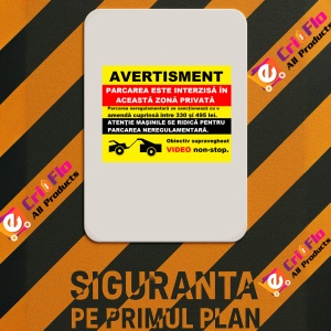Indicator avertisment pentru parcarea neregulamentara, Sticker autocolant - Img 3