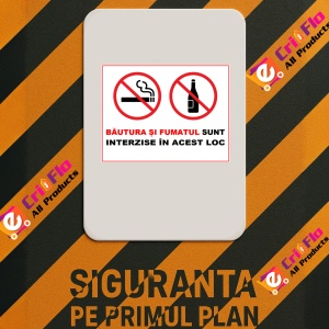Indicator Bautura si fumatul sunt interzise in acest loc, Sticker autocolant - Img 3