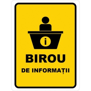 Indicator Birou de informatii, Sticker autocolant
