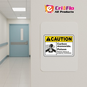 Indicator Carbon Monoxide Poison Sign, Sticker autocolant - Img 5