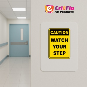 Indicator Caution Watch Your Step Sign, Sticker autocolant - Img 5