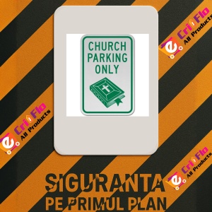 Indicator Church Parking Only, Sticker autocolant - Img 3