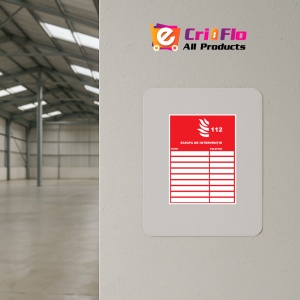 Indicator Cu echipa de interventie in caz de incendiu, Sticker autocolant - Img 3