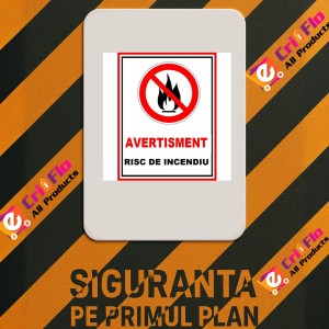 Indicator De avertisment risc de incendiu, Sticker autocolant - Img 3