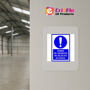Indicator De iesire de urgenta nu blocati accesul, Sticker autocolant - Img 3