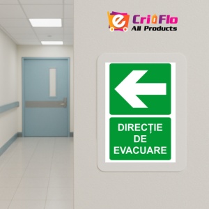 Indicator Directie de evacuare 1, Sticker autocolant - Img 5