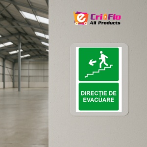 Indicator Directie de evacuare 5, Sticker autocolant - Img 4