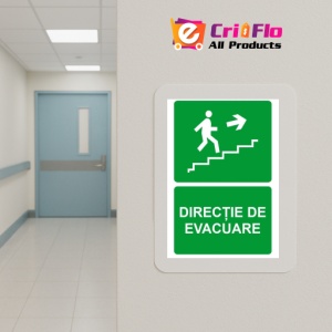 Indicator Directie de evacuare 7, Sticker autocolant - Img 5