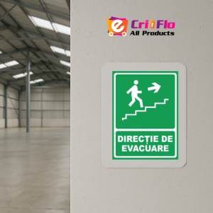 Indicator Directie de evacuare urcare dreapta, Sticker autocolant - Img 4