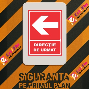 Indicator Directie de urmat stanga, Sticker autocolant - Img 3
