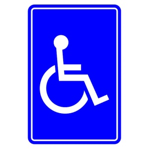 Indicator Disabled Parking Symbol sign, Sticker autocolant