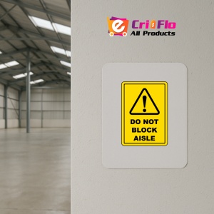Indicator Do Not Block Aisle Sign, Sticker autocolant - Img 3