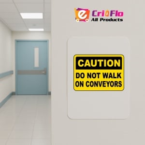 Indicator Do Not Walk on Conveyors Sign, Sticker autocolant - Img 4