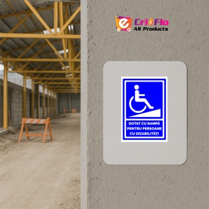 Indicator Dotat cu rampa pentru persoane cu dizabilitati, Sticker autocolant - Img 5