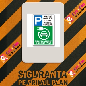 Indicator Electric Vehicle Charging Parking Sign, Sticker autocolant - Img 2