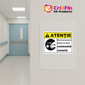 Indicator electrocasnicele lasate in priza consuma curent, Sticker autocolant - Img 4