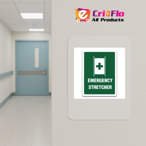 Indicator EMERGENCY STRETCHER SIGN, Sticker autocolant - Img 4