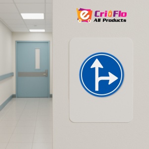 Indicator Este obligatoriu sa conduceti drept inainte sau sa virati la dreapta, Sticker autocolant - Img 4