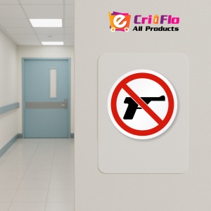 Indicator Eticheta de siguranta pentru regulile de interzicere a armelor, Sticker autocolant - Img 4