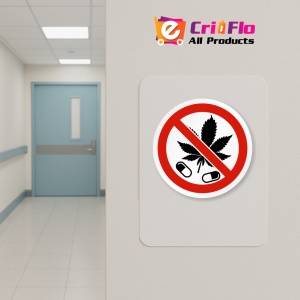 Indicator Eticheta fara droguri fara frunze, Sticker autocolant - Img 4