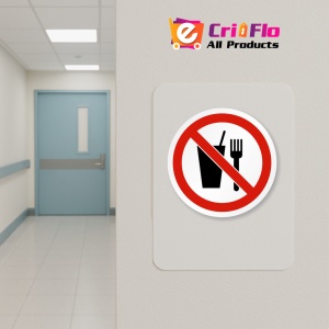 Indicator Eticheta pentru interzicerea consumului de mancare sau a bauturii, Sticker autocolant - Img 4