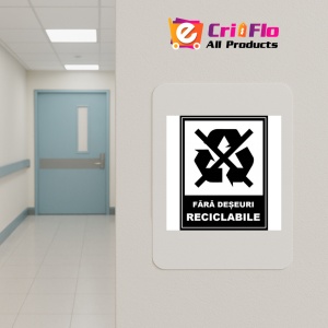 Indicator Fara deseuri reciclabile, Sticker autocolant - Img 4