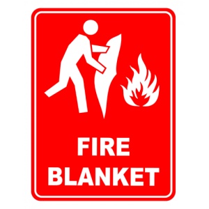 Indicator Fire blanket, Sticker autocolant