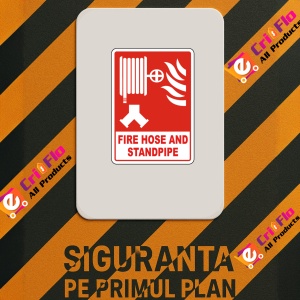 Indicator Fire Hose and Standpipe Sign, Sticker autocolant - Img 2