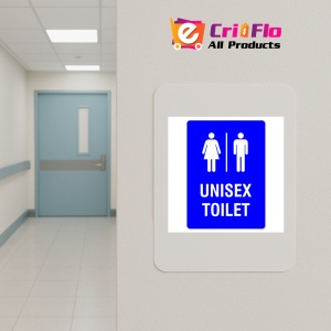 Indicator Gender Neutral Toilet Sign, Sticker autocolant - Img 4