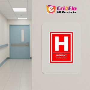 Indicator Hidrant in caz de incendiu sparge geamul, Sticker autocolant - Img 4