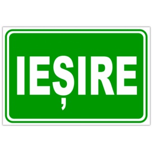 Indicator Iesire, Sticker autocolant