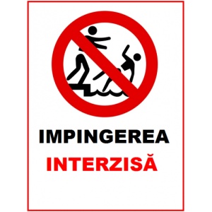 Indicator Impingerea interzisa, Sticker autocolant