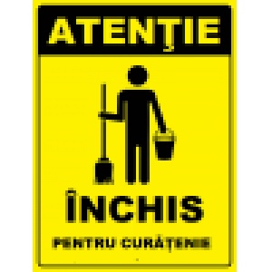 Indicator Inchis pentru curatenie, Sticker autocolant