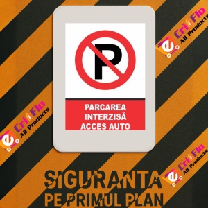 Indicator Indicator interdictie parcarea interzisa acces auto, Sticker autocolant - Img 3