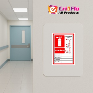 Indicator Instructiuni pentru stingator, Sticker autocolant - Img 4