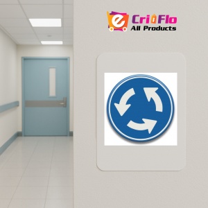 Indicator Intersectie cu sens giratoriu, Sticker autocolant - Img 4